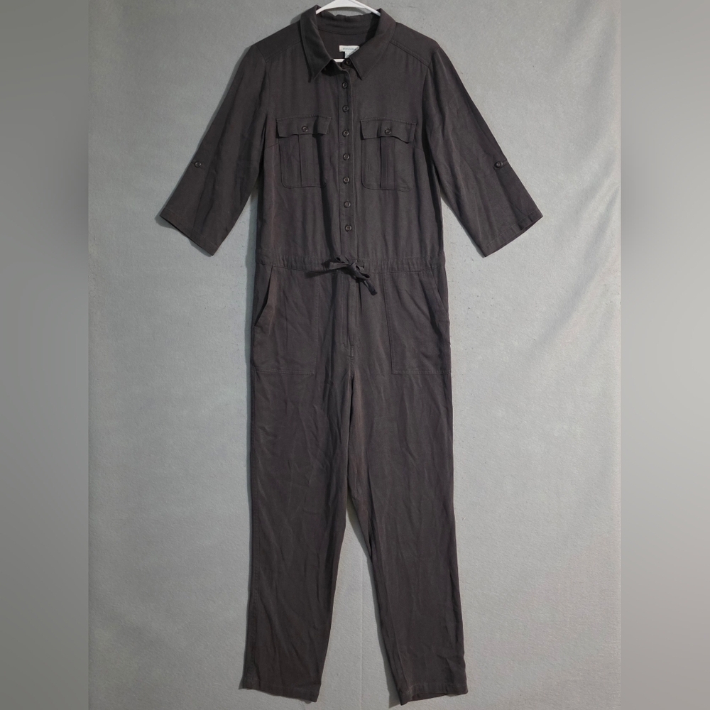 NWOT Sundance Womens Graphite 3/4 Sleeve Utility All Roads Jumpsuit Size Small